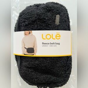 Lolë Black Fleece Belt Bag